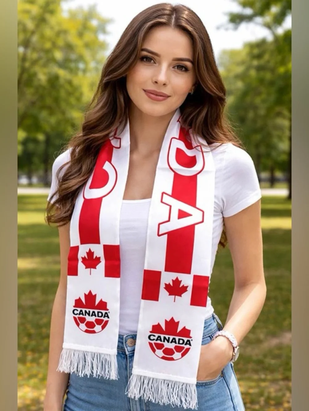 Argentina White & Blue Patriotic Soccer Fan Gear World Cup Game Day Team Scarf